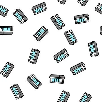 Refrigerator electronic cooling equipment vector seamless pattern 스톡 일러스트