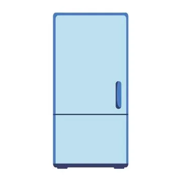Refrigerator electronic on white background. Vector illustration in trendy flat Stock Illustration