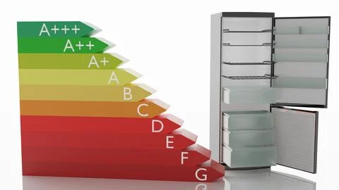 Refrigerator Energy saving 스톡 일러스트