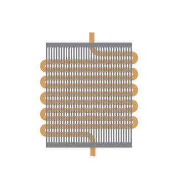 Refrigerator evaporatoricon vector element design template Stock Illustration