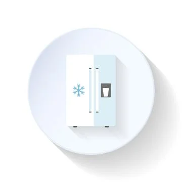 Refrigerator flat icon Stock Illustration