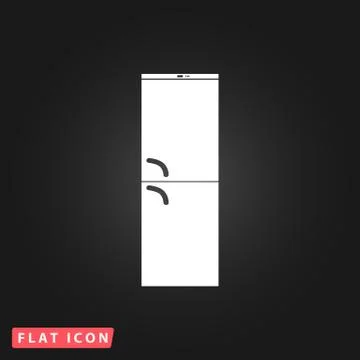 Refrigerator  flat icon Stock Illustration