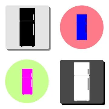 Refrigerator. flat vector icon Stock Illustration