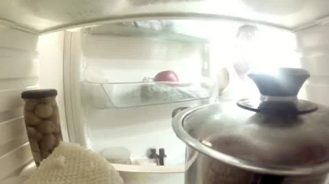 From the refrigerator Stock Footage 12115160