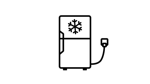 Refrigerator Freezer Plug Icon Video stock 340305728