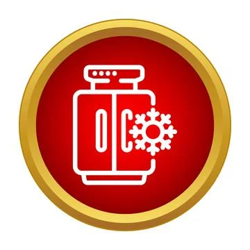 Refrigerator freezing cold temperature snowflake icon concept 스톡 일러스트