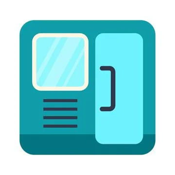 Refrigerator icon representing kitchen appliance and food storage Stock Illustration