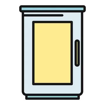 Refrigerator icon representing kitchen appliance and storage Stock Illustration