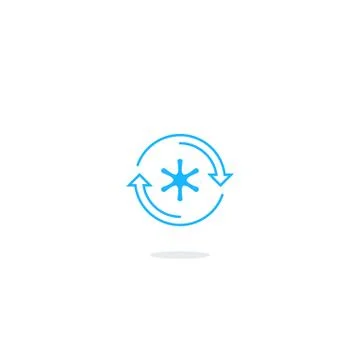 Refrigerator icon, temperature control logo Ilustração Stock