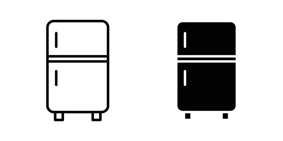 Refrigerator icon vector design illustrations Illustrazione stock