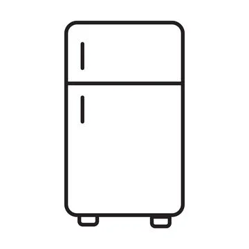 Refrigerator icon vector for your web design, logo, infographic, UI. illustra Stock Illustration