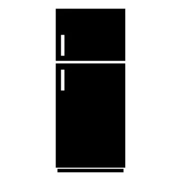 Refrigerator icon on white. Stock Illustration