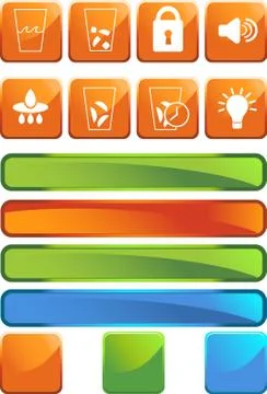 Refrigerator icons Stock Illustration