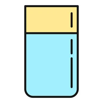 Refrigerator kitchen appliance flat vector icon design Stock Illustration