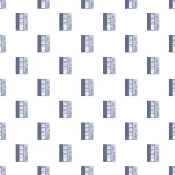 Refrigerator kitchen appliance seamless pattern illustration Stock Illustration