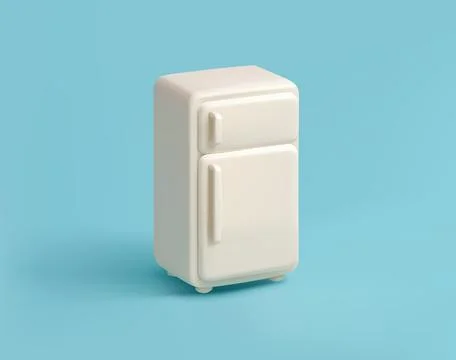 Refrigerator minimalist vector 3D icon Illustrazione stock