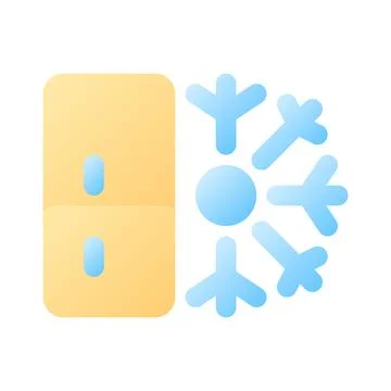 Refrigerator pixel perfect flat gradient color ui icon 스톡 일러스트