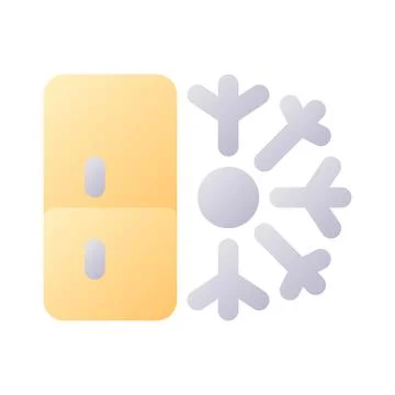 Refrigerator pixel perfect flat gradient two-color ui icon Illustrazione stock