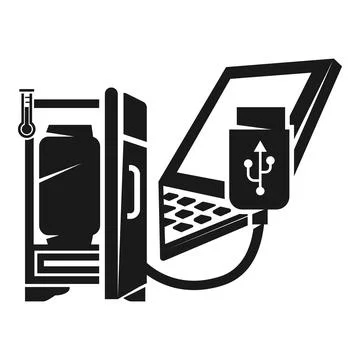 Refrigerator programming icon, simple style Stock Illustration