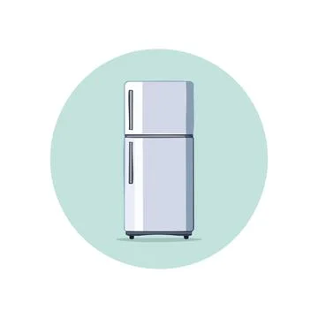 A Refrigerator simple illustration Illustrazione stock