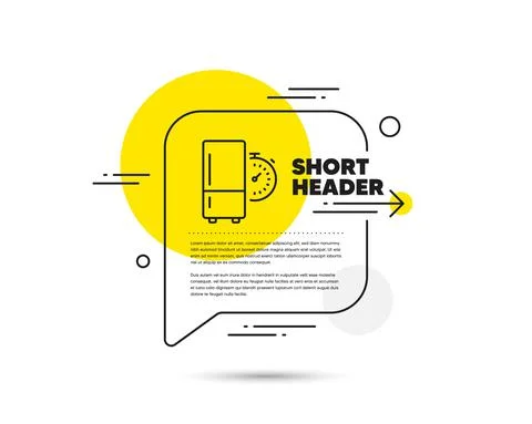 Refrigerator timer line icon. Fridge time sign. Vector 스톡 일러스트