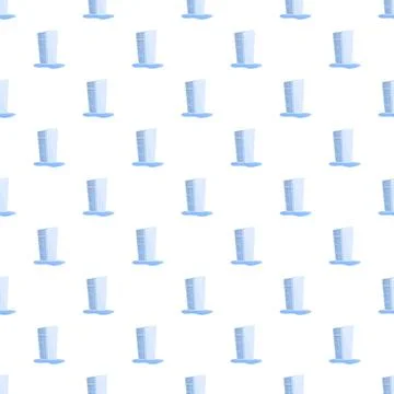 Refrigerator unit melting a blue puddle seamless pattern Stock Illustration