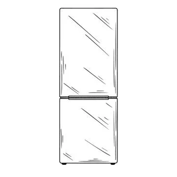 Refrigerators isolated on white background. Vector illustration Stock Illustration