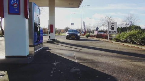 Refuel the car Stock Footage 124245782