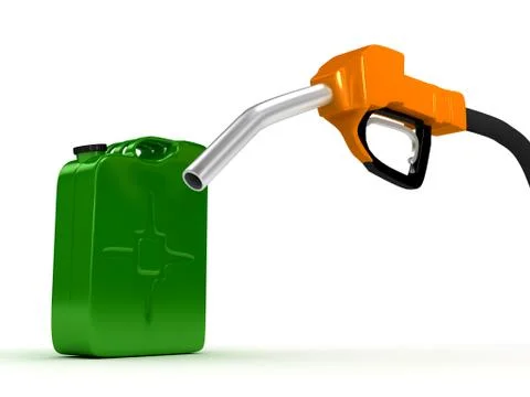 Refuel station pump over white background Stock Illustration