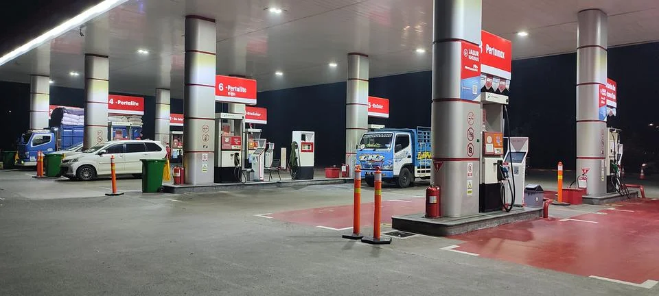 Refueling area 库存照片