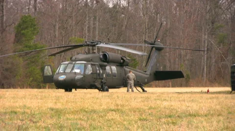 Refueling blackhawk long Stock Footage 1103860