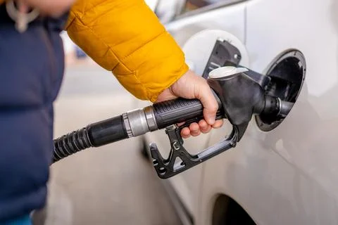 Refueling Car Close-Up Stock Photos