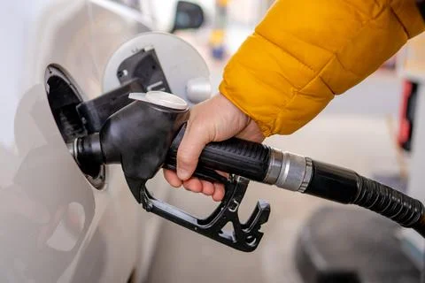 Refueling Car Close-Up Stock Photos