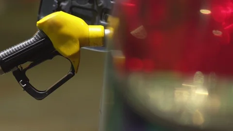 Refueling car. Gasoline pump close up Stock Footage 104825558