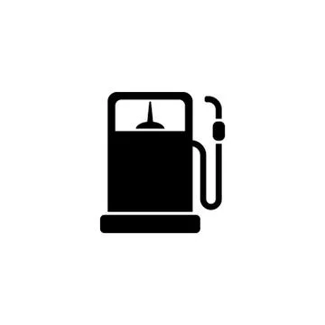 Refueling Column Flat Vector Icon Stock Illustration