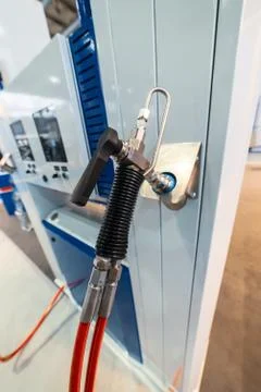Refueling gun close-up. Stock Photos
