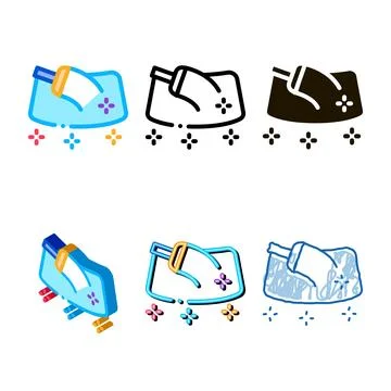 Refueling gun icon styleset vector outline Stock Illustration