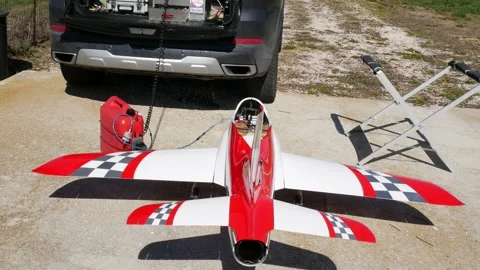 Refueling with kerosene on a small plane before take-off Stock-Footage 153812959