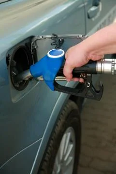 Refuelling by gasoline Stock Photos
