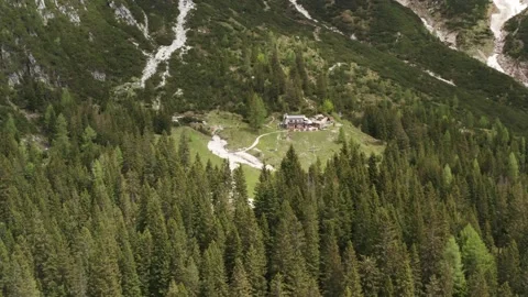 Refuge in the alps Stock Footage 130969935
