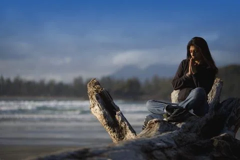 Refuge &amp; Prayer At The Beach Stock Photos