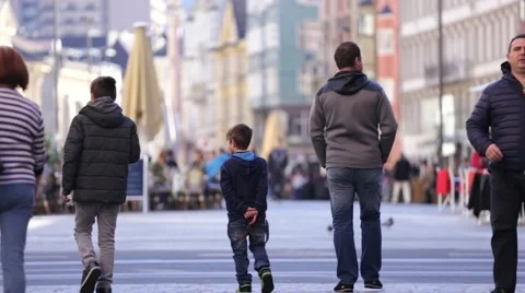 Refugee begging for help in the streets Stock Footage 68162903