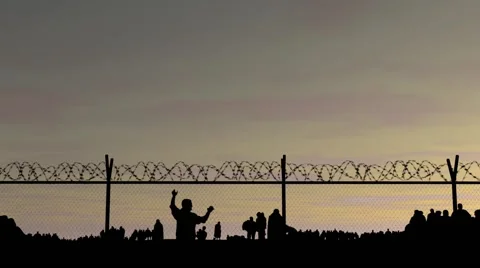 Refugee camp Video stock 64155249