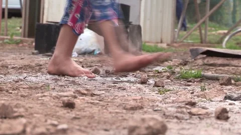 Refugee camp  Video stock 254735017