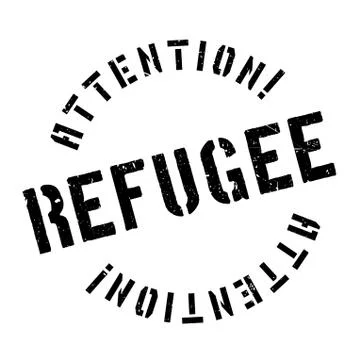 Refugee rubber stamp Stock Illustration