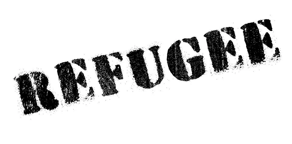 Refugee rubber stamp Stock Illustration