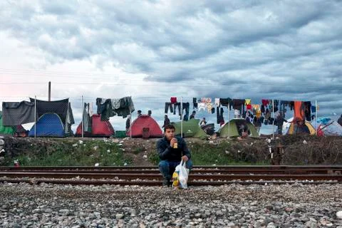  Refugees Greece Stock Photos