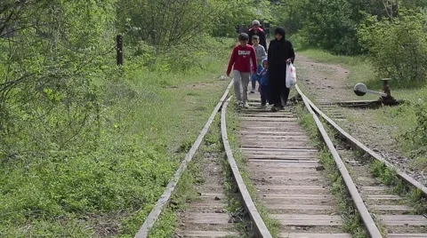 Refugees in Idomeni Stock Footage 64847368