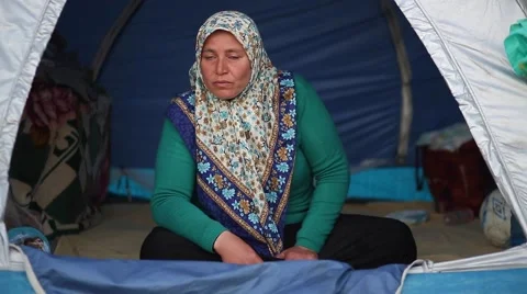 Refugees in Idomeni Stock Footage 64847558