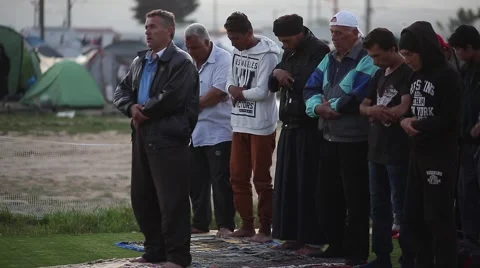 Refugees in Idomeni Stock Footage 64847598